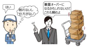 重量違反となるような依頼